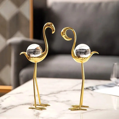 Flamingo Crystal Ball Light Luxury Home Decoration Havenly Meadows