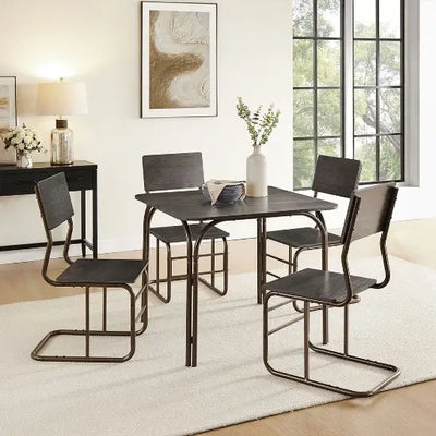 Wood Table & 4 Chairs, Modern Dining Furniture Havenly Meadows