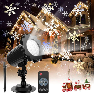 LED Christmas Blizzard Snowflake Laser Light Havenly Meadows