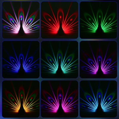 Peacocks Wall Colorful Creative Lighting Lamp Havenly Meadows