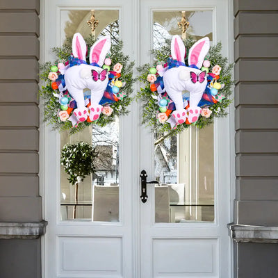 Rabbit Wreath For Home Decoration Havenly Meadows